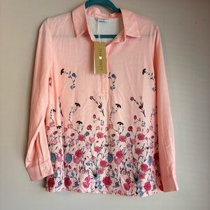 Tendency NWT Pink Floral Women's Top